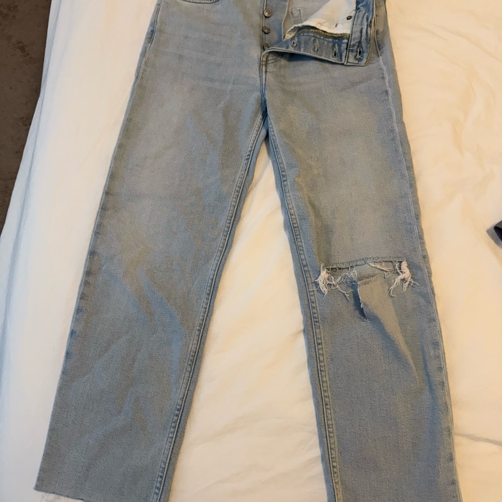 Levi's Distressed Light Blue Denim
